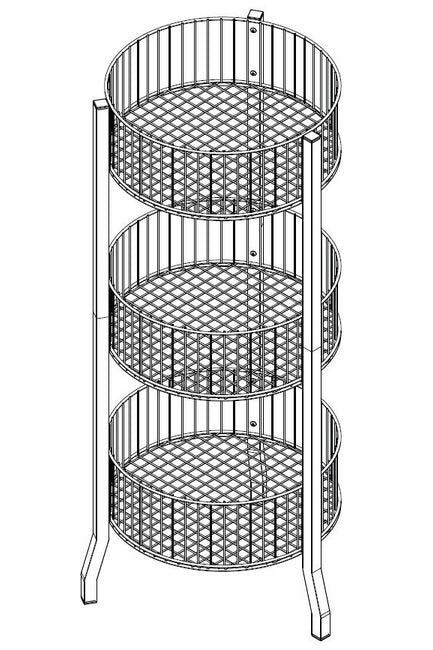 Three-Level Steel Merchandise Floor Bin - Image 2