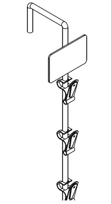 19-3/4" Shelf-Top Metal Merchandising Strip with Scan Plate, Beige - Image 2