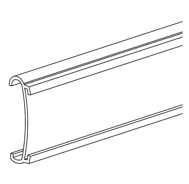 3" Gray C-Channel for Metro® Shelving - Image 2
