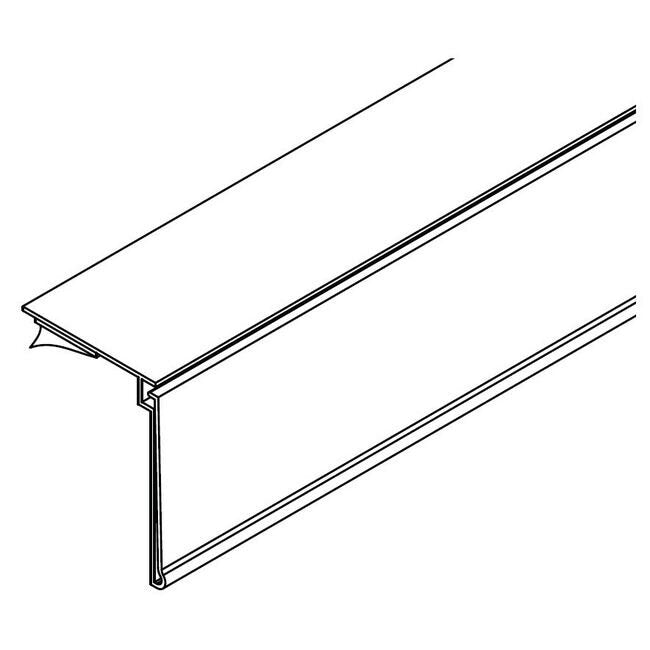 1-1/4" White Shelf-Top Adhesive Info Strip - Image 2