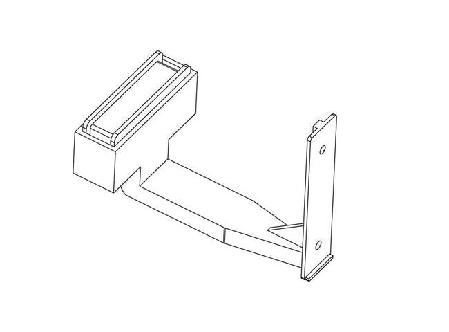 Beige Magnetic Under-Shelf Bracket - Heavy-Duty Magnet Attachment - Image 2