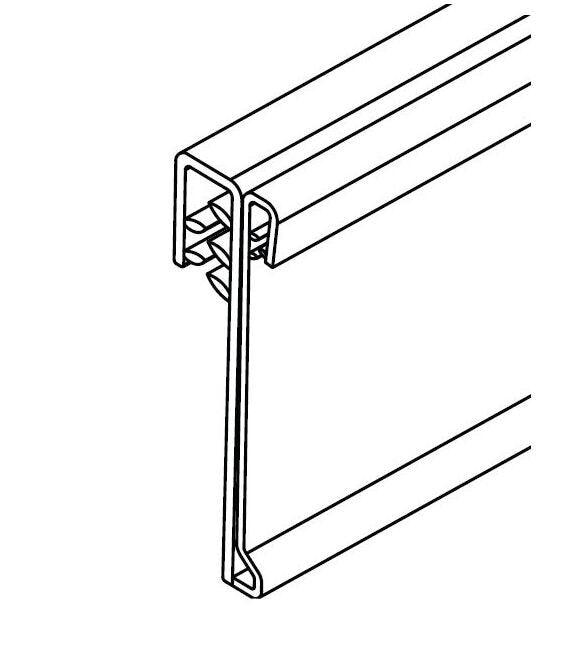White Grip-On Gripper Info Strip - 1-3/8" Height - Image 2