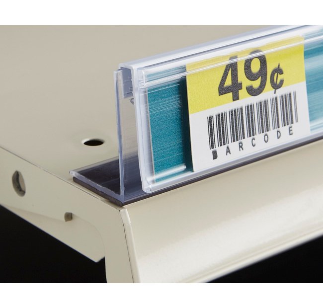 White Grip-On Gripper Info Strip - 1-3/8" Height - Image 1
