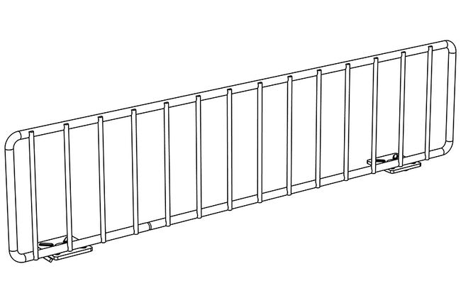 Heavy-Duty Wire Front Fence Panel, 3" x 35-1/2", Black Finish - Image 3