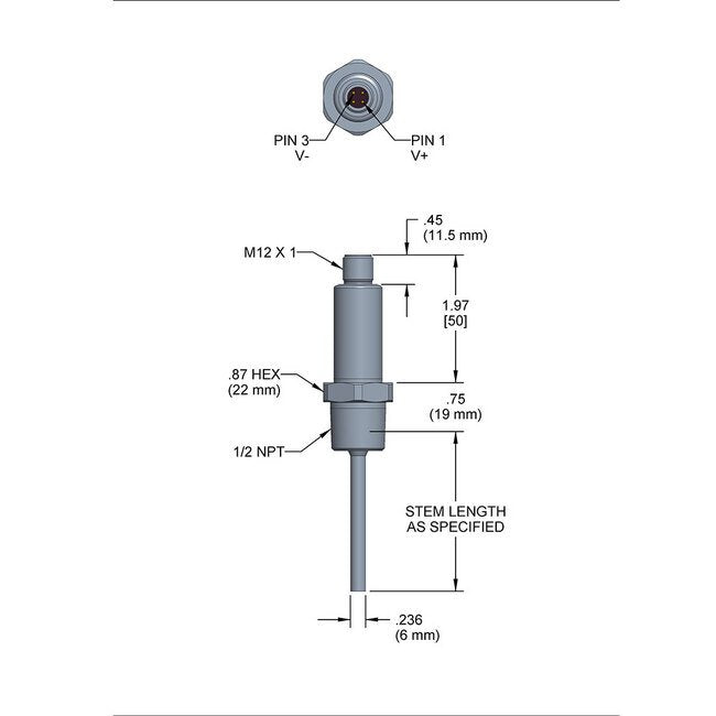 NOSHOK 810 Series Compact Temperature Transmitter - 0/300 ºF, 4-20 mA Output - Image 2
