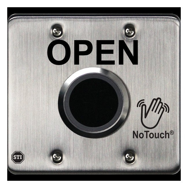 NoTouch® US Double-Gang, Open Stainless Steel Infrared (IR) Pushbutton Switch - Image 2