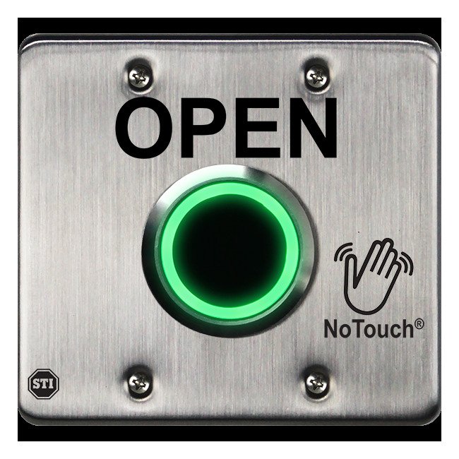 NoTouch® US Double-Gang, Open Stainless Steel Infrared (IR) Pushbutton Switch - Image 1