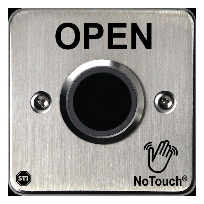 NoTouch® European Single-Gang, Open Stainless Steel Infrared (IR) Pushbutton Switch - Image 2