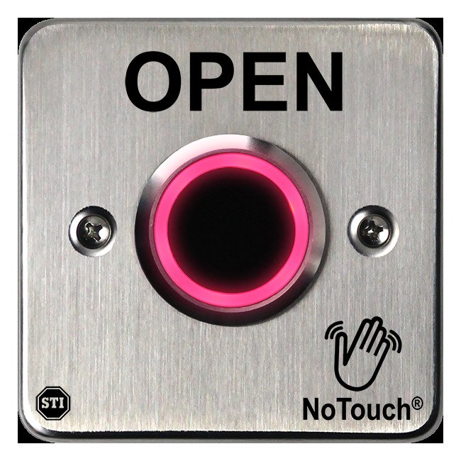 NoTouch® European Single-Gang, Open Stainless Steel Infrared (IR) Pushbutton Switch - Image 3