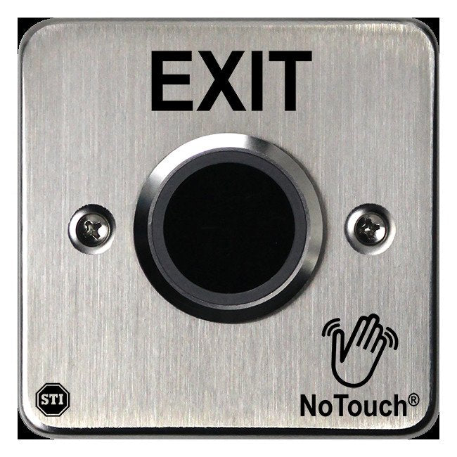 NoTouch® European Single-Gang, Exit Stainless Steel Infrared (IR) Pushbutton Switch - Image 2