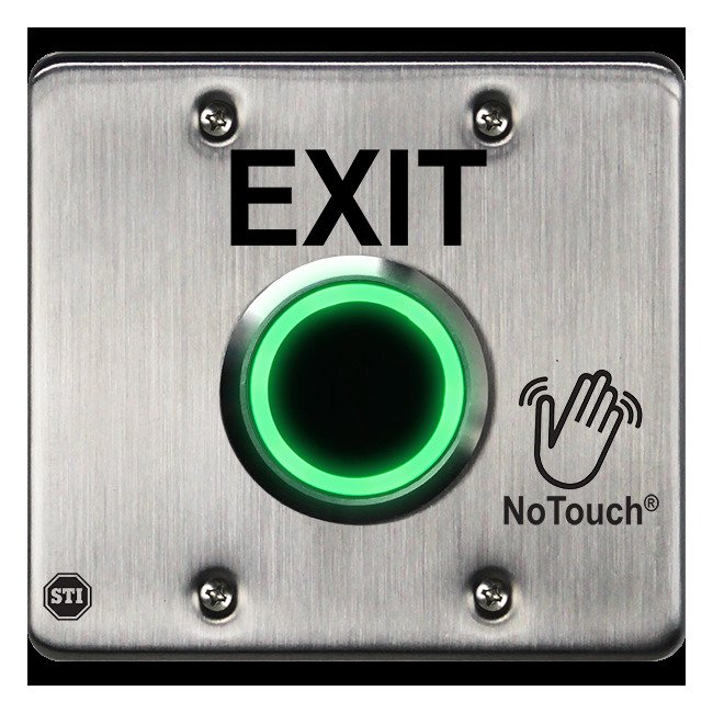 NoTouch® US Double-Gang, Exit Stainless Steel Infrared (IR) Pushbutton Switch - Image 1