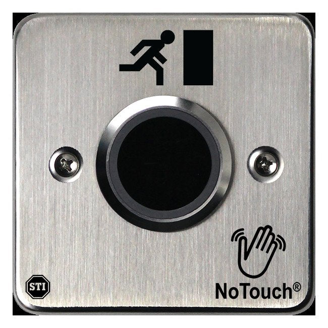 NoTouch® European Single-Gang, Door Symbol Stainless Steel Infrared (IR) Pushbutton Switch - Image 2