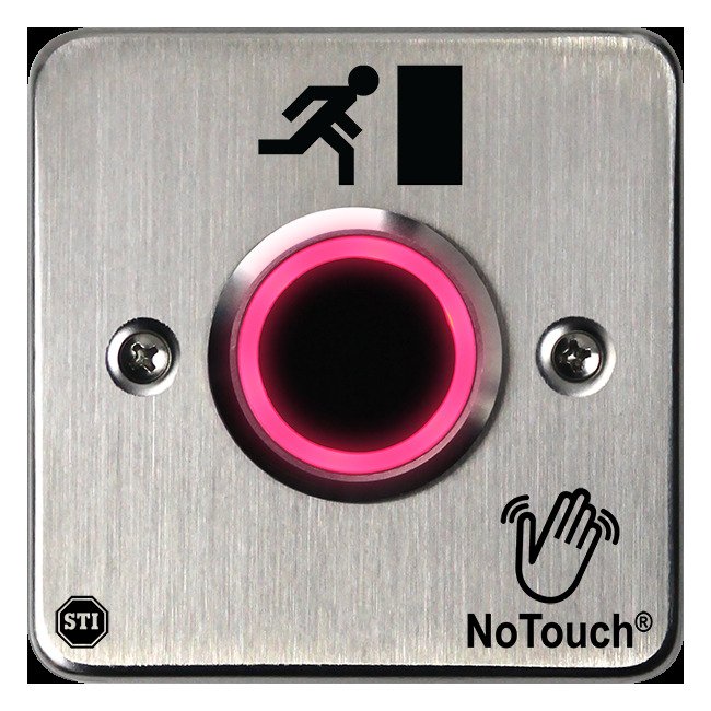 NoTouch® European Single-Gang, Door Symbol Stainless Steel Infrared (IR) Pushbutton Switch - Image 3