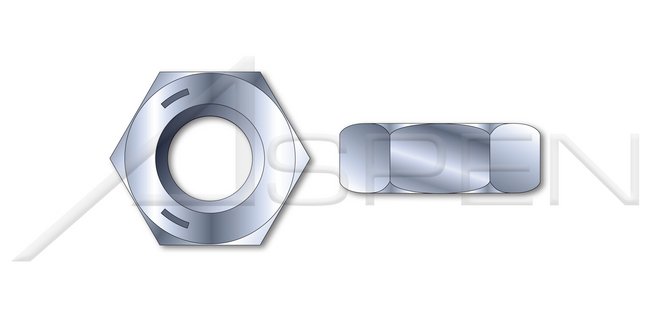 Heavy Form Grade 5 Steel Zinc Hex Jam Thin Nut - Image 1