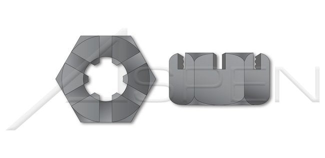 Steel Slotted Hex Nut - Image 1