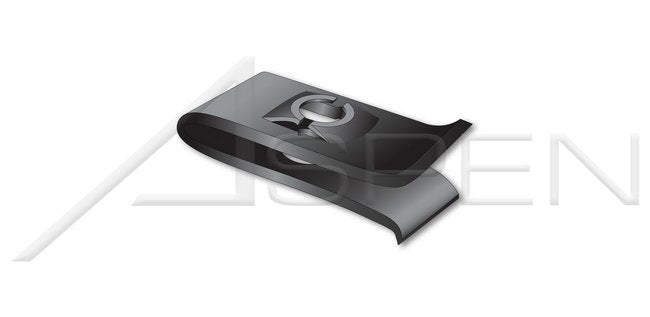 Type "U" "Speed" Nut SAE 1050 Carbon Steel Phosphate Coated and Oiled Black Steel Spring Nut - Image 1