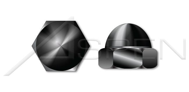 Closed End Low Crown Steel Black Oxide Acorn Cap Dome Nut - Image 1