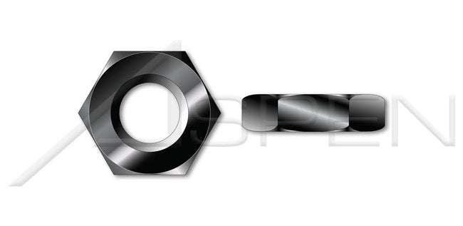 Black Oxide (18-8) Stainless Steel Hex Jam Thin Nut - Image 1