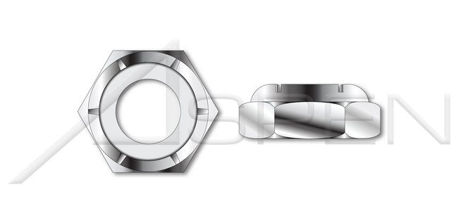 NTM and NTE Thin Series AISI 304 Stainless Steel (18-8) Hex Nylon Insert Stop Lock Nut - Image 1