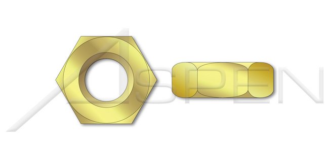 Heavy Formed Brass Hex Jam Thin Nut - Image 1