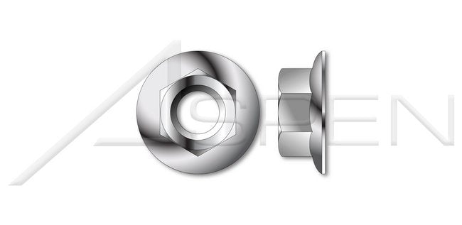 A4 Stainless Steel DIN 6923 Metric Hex Flange Nut - Image 1
