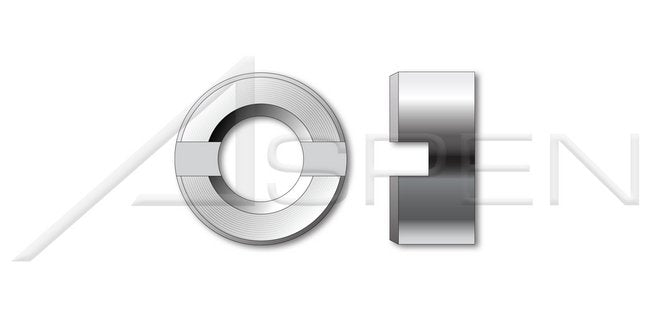 Slotted Drive AISI 303 Stainless Steel (18-8) DIN 546 Metric Round Nut - Image 1