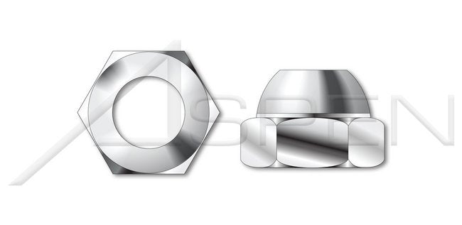 Open End Low Crown Steel Nickel Plated Acorn Cap Dome Nut - Image 1