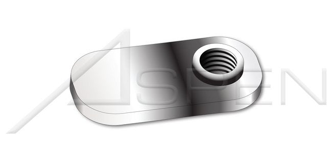 Spot Tab Type Offset Hole No Projections Tab Base 0.812 in. AISI 304 Stainless Steel (18-8) Weld Nut - Image 1