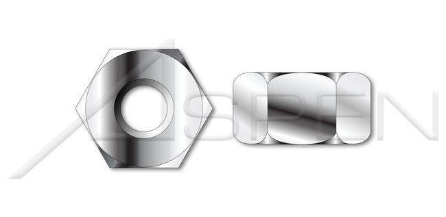 AISI 304 Stainless Steel (18-8) Left Hand Thread Hex Heavy Nut - Image 1