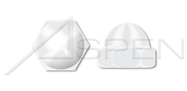 Nylon 6/6 DIN 1587 Metric Acorn Cap Dome Nut - Image 1