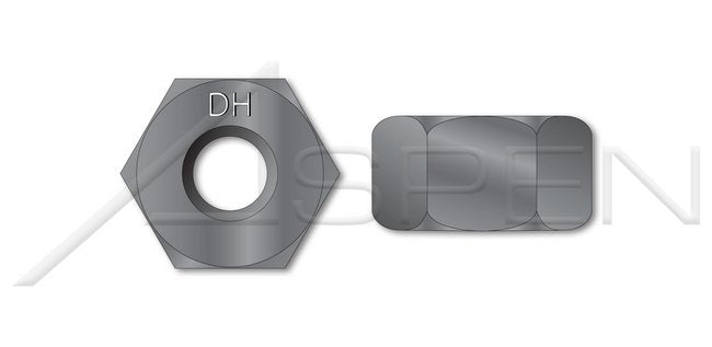 Medium Carbon Steel Structural UNC Coarse Thread ASTM A563 DH Made in U.S.A. Hex Heavy Nut - Image 1