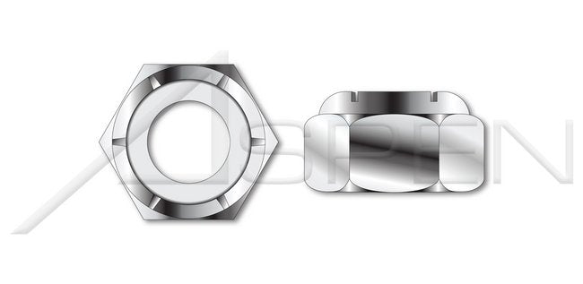 A2 70 Stainless Steel DIN 985 Metric Hex Nylon Insert Stop Lock Nut - Image 1