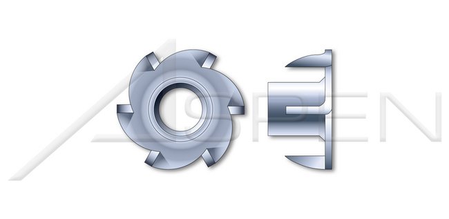 6 Prongs Steel Zinc Plated T-Nut - Image 1