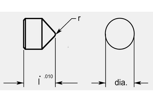 Ultra-Met® Cone Point - 1.240 / 1.260 in - Image 1