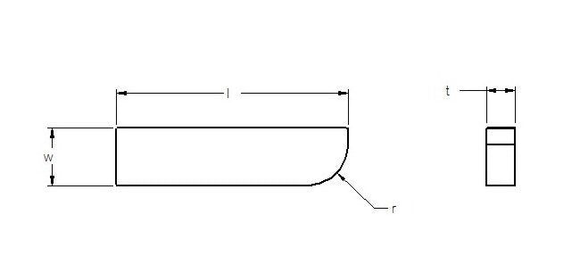 Ultra-Met® Gage Block Cutting Tool Inserts with Radius - Image 1
