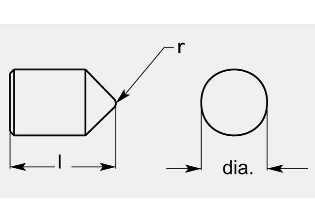 Ultra-Met® Cone Point, Length 0.601 / 0.621 in - Image 1