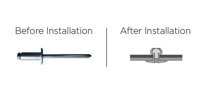 4.0mm x 6.0mm Dome Blind Rivet, Aluminum Alloy, Zinc Plated Steel Mandrel - Image 2