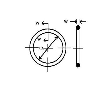 Nitrile 90A Durometer O-Ring, 5-1/4" ID, 5-7/16" OD, 3/32" Width - Image 2