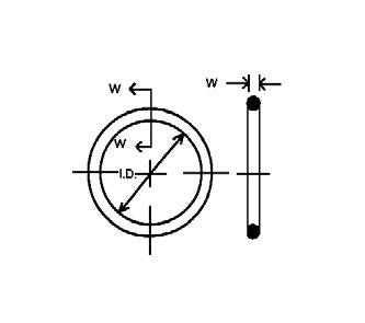 Brown Fluorocarbon FKM 90 Durometer O-Ring - 2-7/16in ID, 2-5/8in OD - Image 2