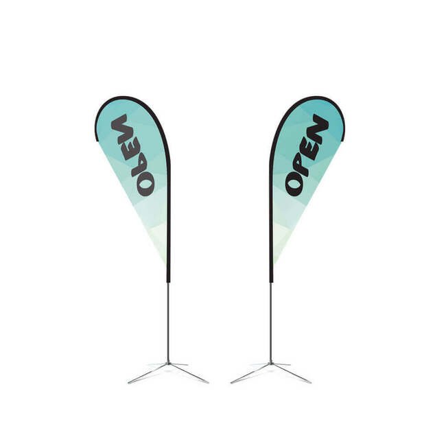 Megastore 8.6ft Assembled Height Single-Sided Feather Flag Kit - Image 1