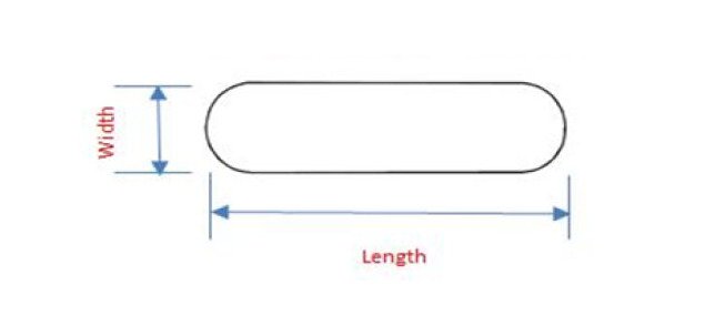 67 Millimeter (mm) Length Oval Handle Zero Clearance Tooling Punch - Image 1