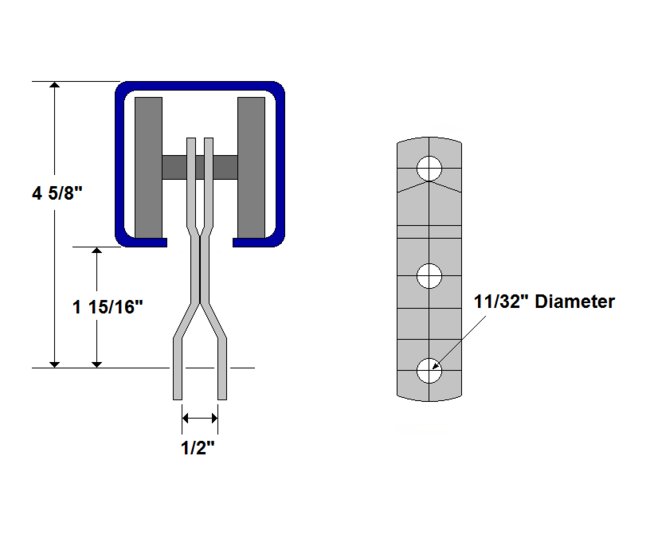 E-Trac 8 Standard H Attachment - Chain Load Wheel Attachment - Image 1