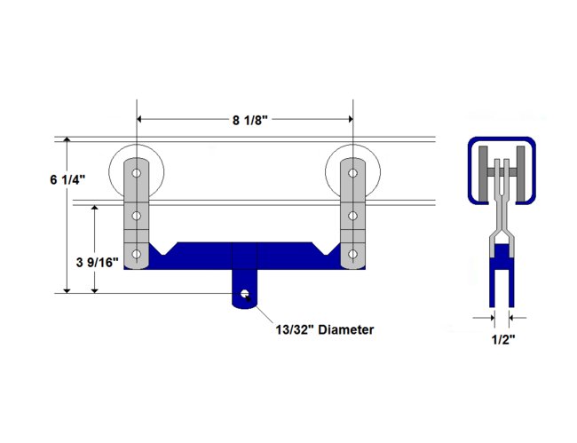 Heavy Duty Load Bars with 1/2 Inch Gap, 150 lb Load Capacity - Image 1