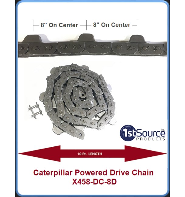 X-458 Heavy-Duty Caterpillar Drive Chain for Overhead Conveyors - Image 1