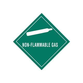 4" x 4" Non-Flammable Gas Labels - Image 1