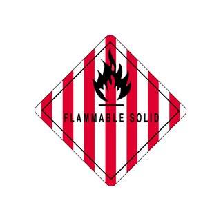 4" x 4" - Flammable Solid Labels - Image 1