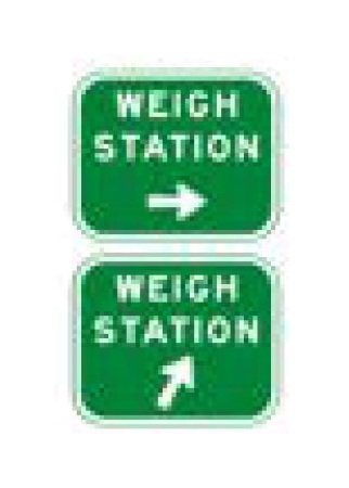 D Series Conventional Road Guide Sign - White on Green - Image 1