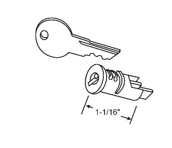 Strybuc 1-1/8 Inch Key Cylinder Lock for Patio Doors - Image 1