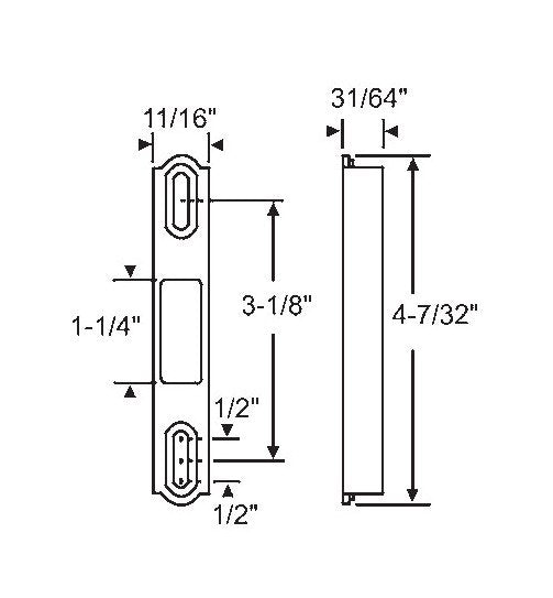 Strybuc 2-1/2 Inch Height Keeper Plate - Image 1