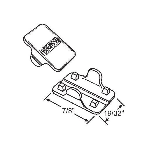 Patio Door Keeper Strike Plate with Screen Cover - Image 1
